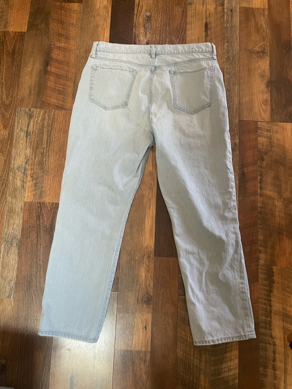 NYDJ Light Wash Blue Distressed High-Rise Jeans - Picture 2 of 2